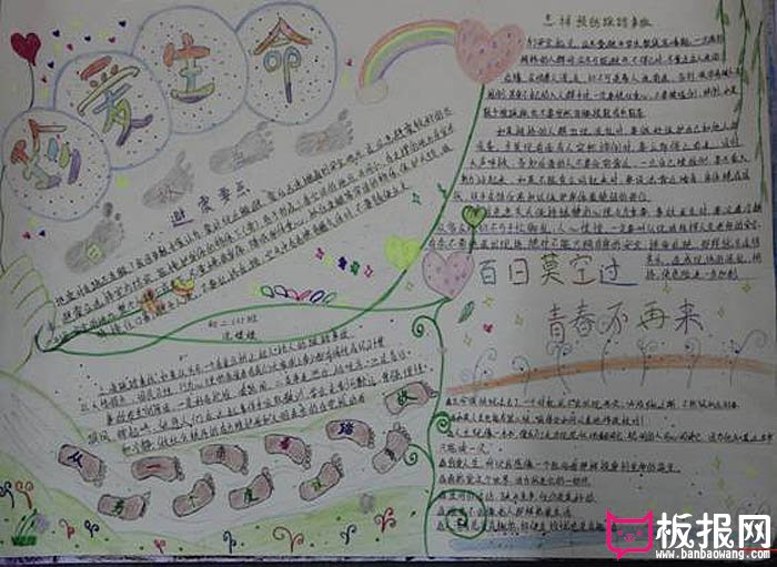安全小报手抄报，珍爱生命手抄报