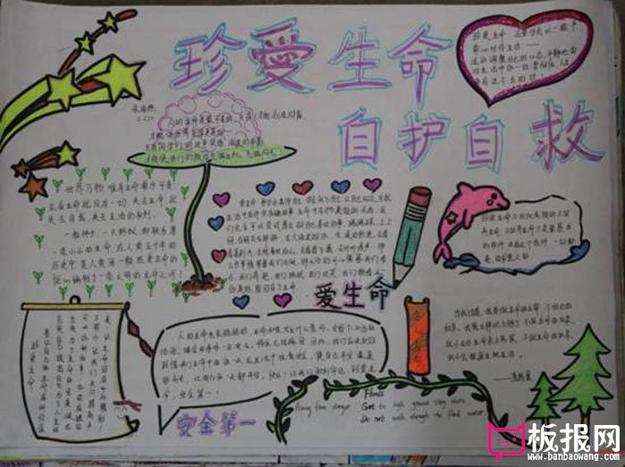 安全教育手抄报，珍爱生命自护自救