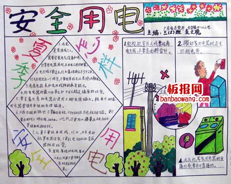 关于用电安全手抄报