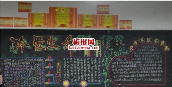热爱生命黑板报图片