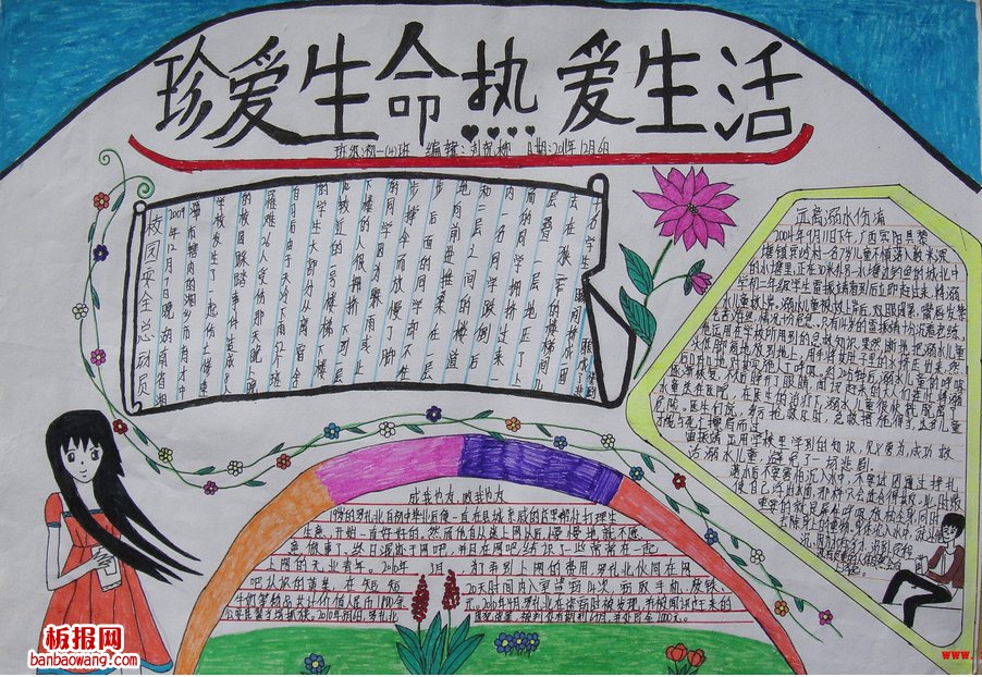 爱护生命手抄报图片
