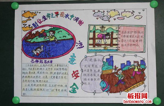 防溺水安全教育手抄报