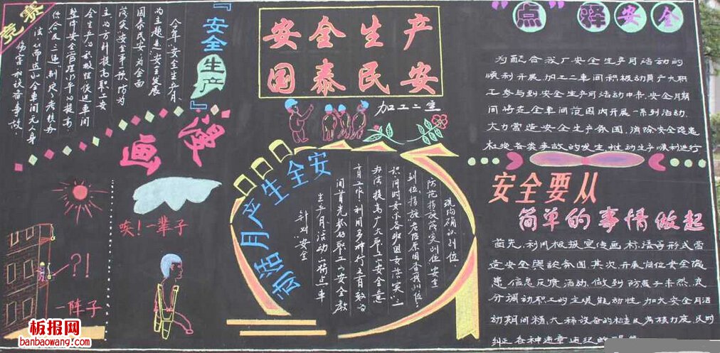 2014安全月黑板报