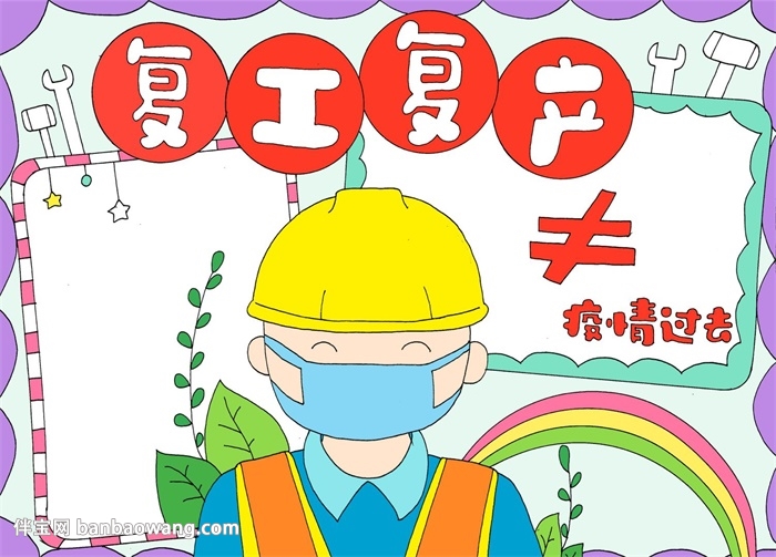 复工复产手抄报