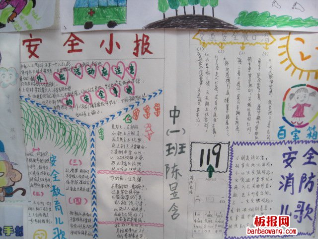 安全是福手抄报