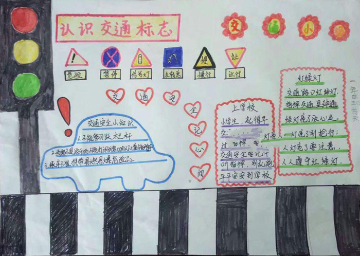 小学生交通安全手抄报图