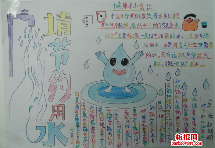 节约用水世界水日手抄报
