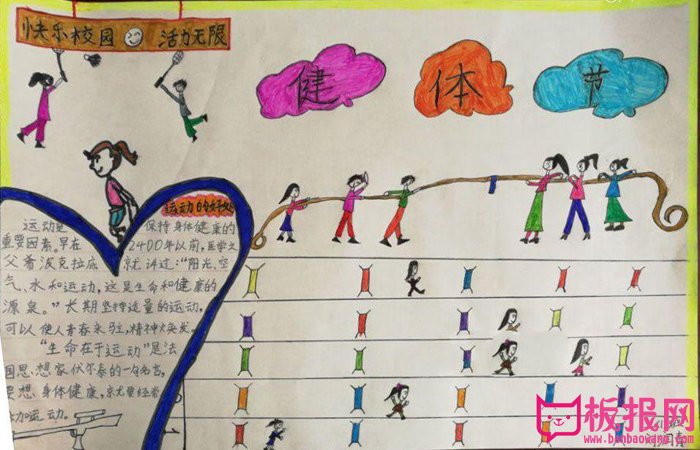 小学生体育手抄报图片，健体节