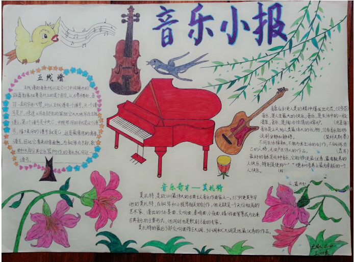 音乐手抄报，音符哆来咪让歌更动听