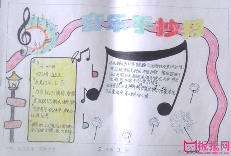 音乐手抄报，音乐的天地