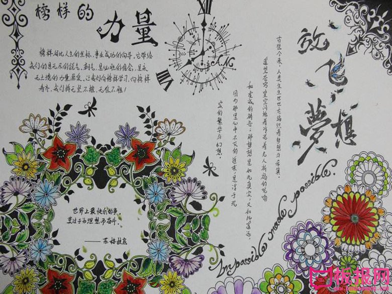 青春理想手抄报，放飞梦想