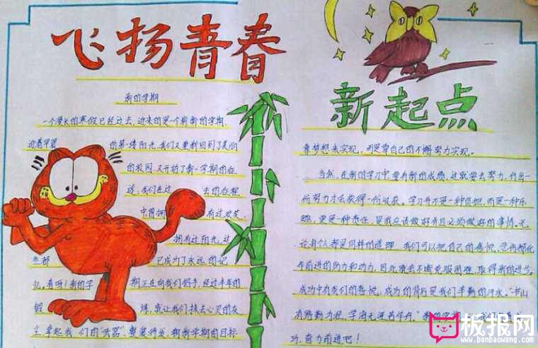 关于青春理想手抄报的图片