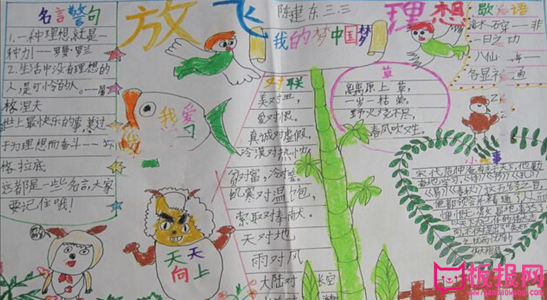青春理想手抄报，追逐梦想