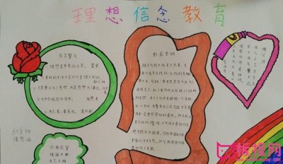 人生理想手抄报图片，理想信念教