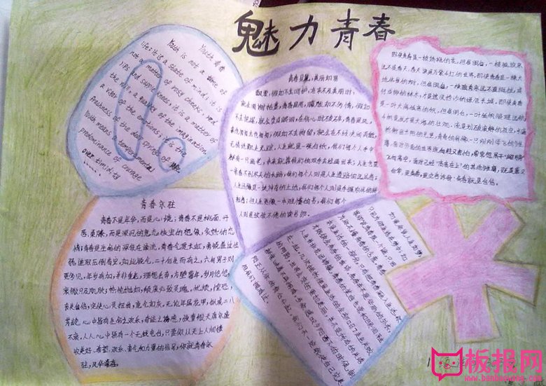 青春理想手抄报，魅力青春