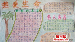热爱生命手抄报