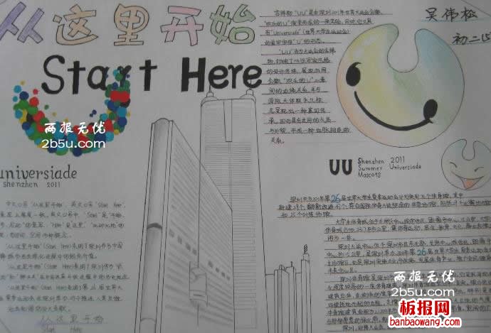 大运会手抄报,从这里开始
