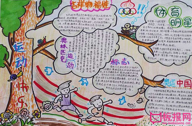 关于体育的手抄报，运动快乐