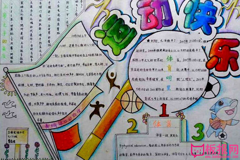 体育手抄报内容，运动的快乐