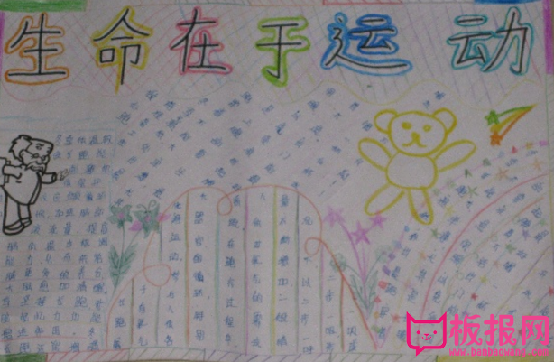 体育运动手抄报内容，生命在于运动
