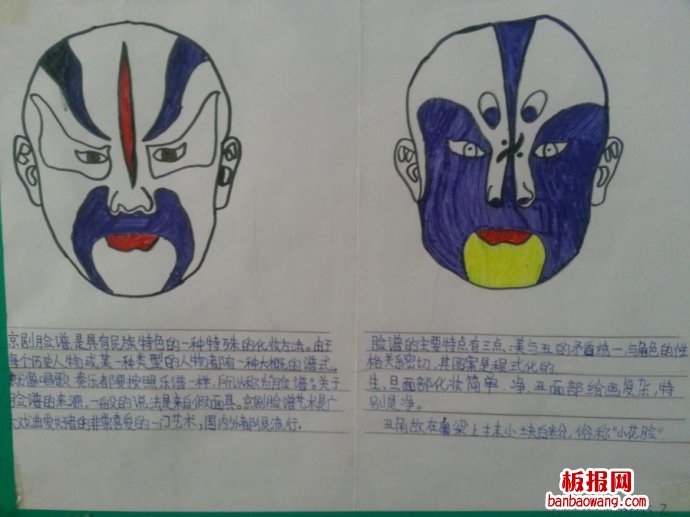 国粹经典——京剧手抄报