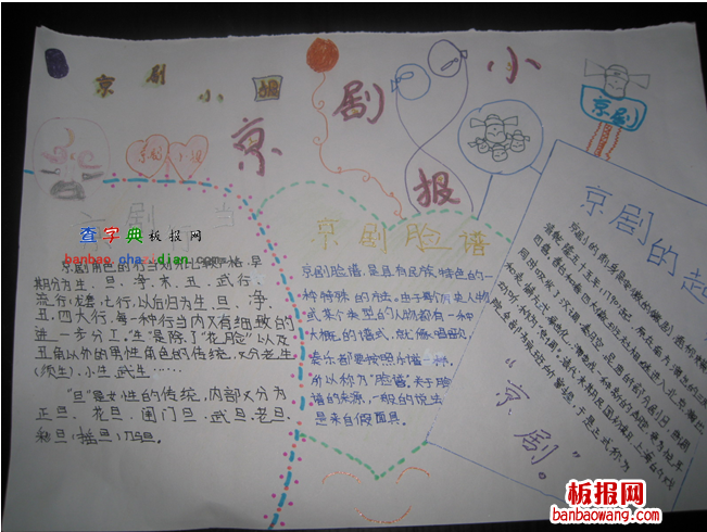 中国戏曲舞台手抄报