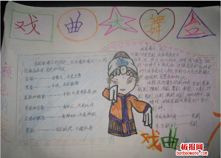 戏曲大舞台手抄报