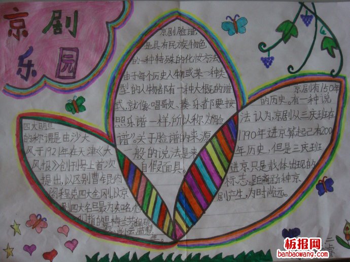 京剧小知识手抄报