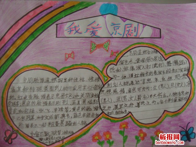 京剧小知识手抄报