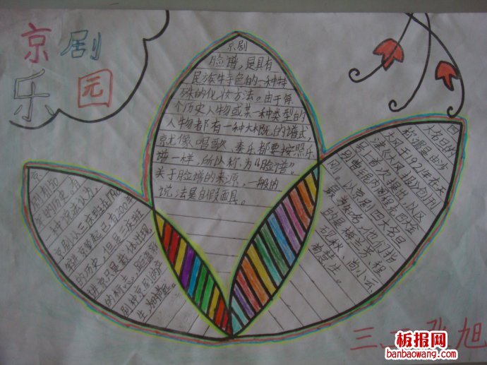 京剧脸谱手抄报