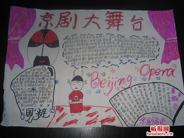 弘扬国粹戏曲手抄报