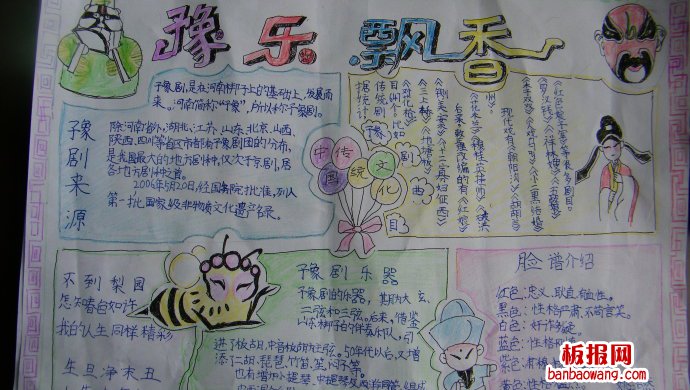 豫乐飘香，豫剧的来源手抄报