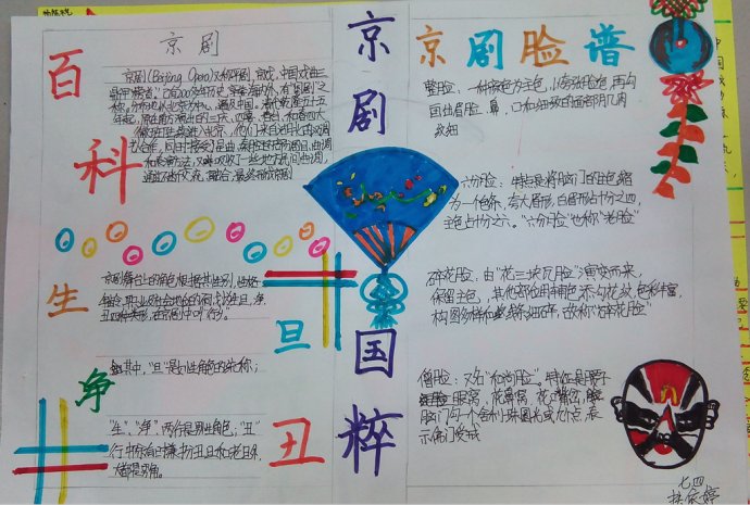 戏曲手抄报，弘扬国粹