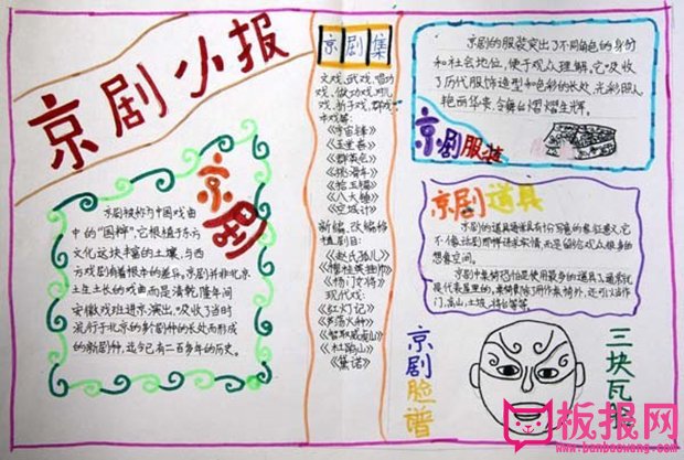 简单好看的戏曲手抄报
