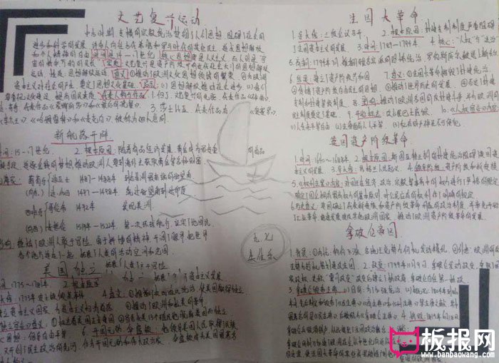世界历史手抄报图片大全，文艺复兴