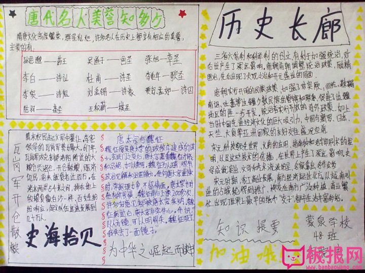 历史手抄报，史海拾贝