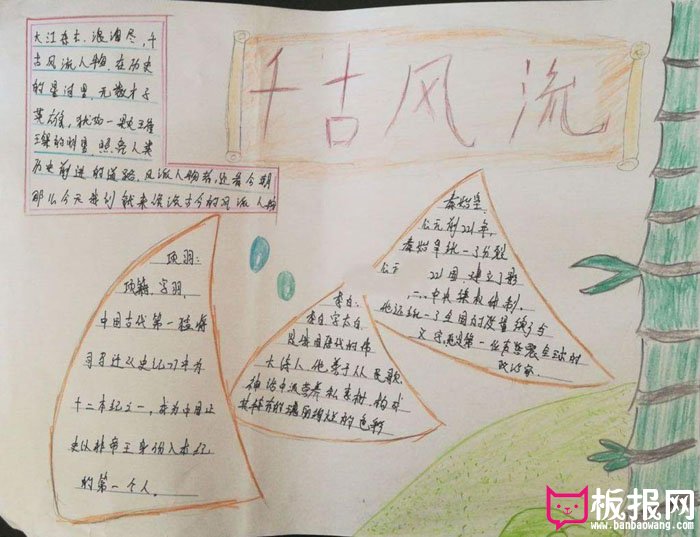 历史手抄报图片，千古风流人物曹操