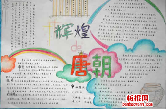 辉煌的唐朝手抄报