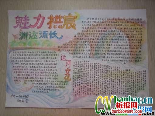 魅力拱宸源远流长 历史手抄报