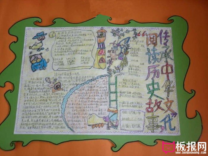 有关历史的手抄报，阅读历史故事传承中华文化
