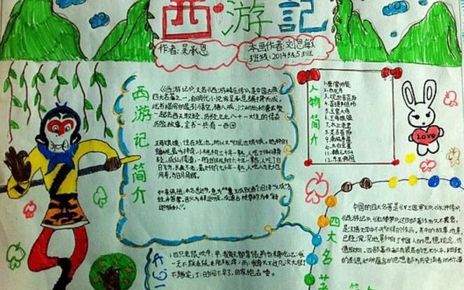 四大名著，西游记手抄报