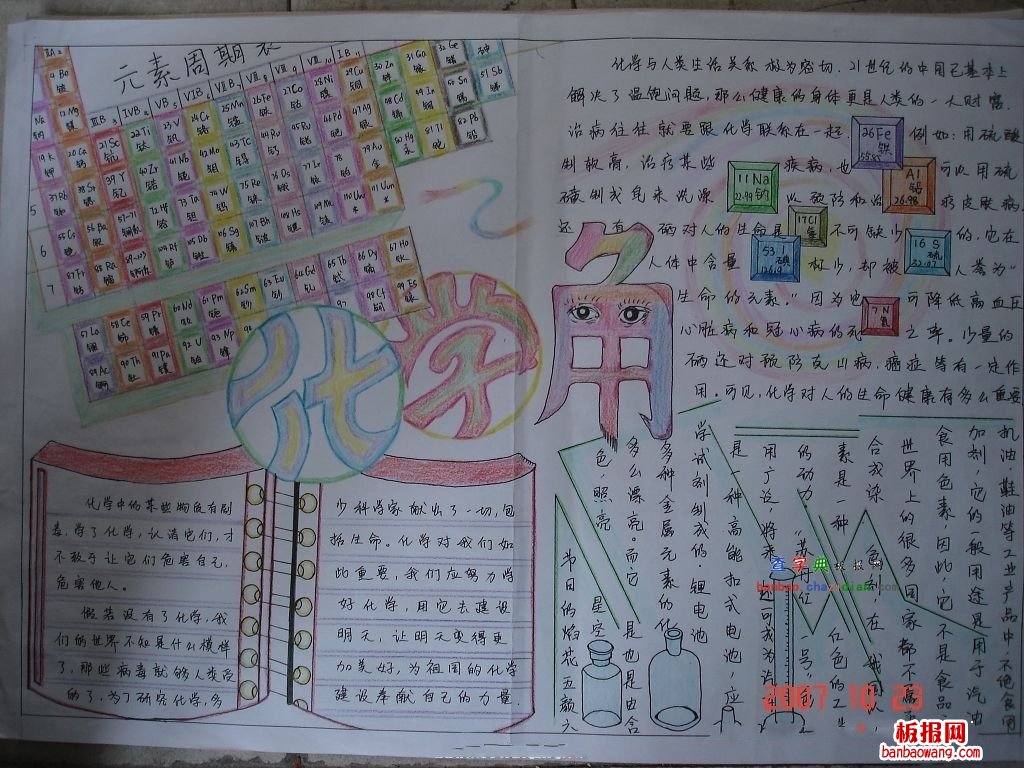化学角手抄报