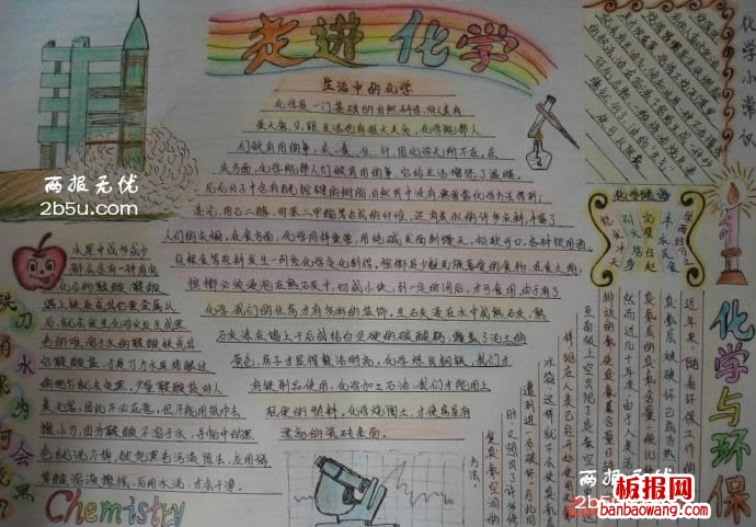 走进化学手抄报,化学与环保