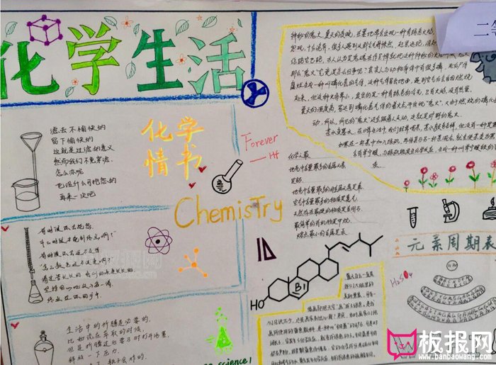 化学手抄报，化学生活