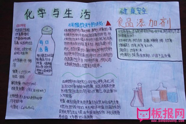 有关化学的手抄报图片，化学与生活