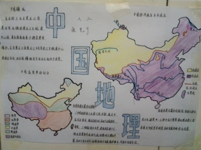 中小学生地理手抄报，上知天文下知地理人文地理