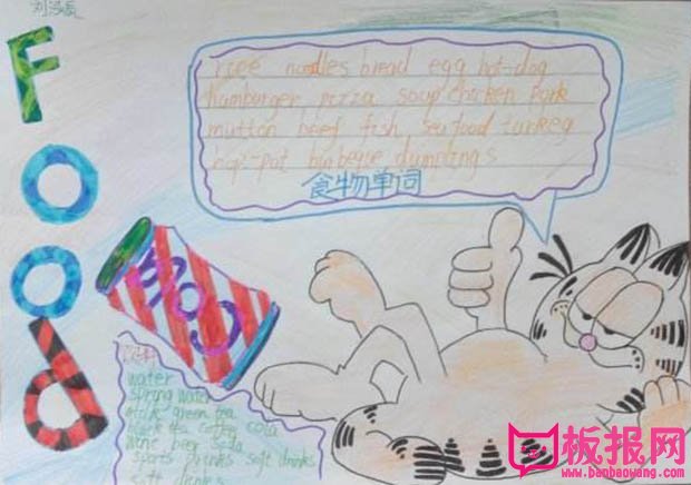 小学生英语手抄报图片大全,快乐学英语(13张)