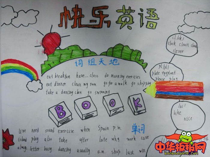 英语手抄报简单又好看，快乐英语