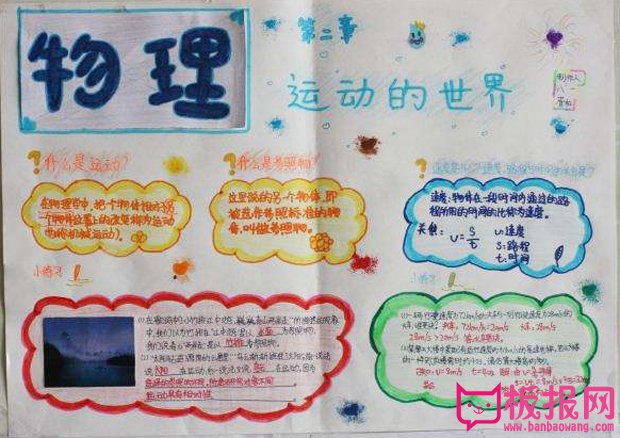 物理手抄报内容，运动的世界