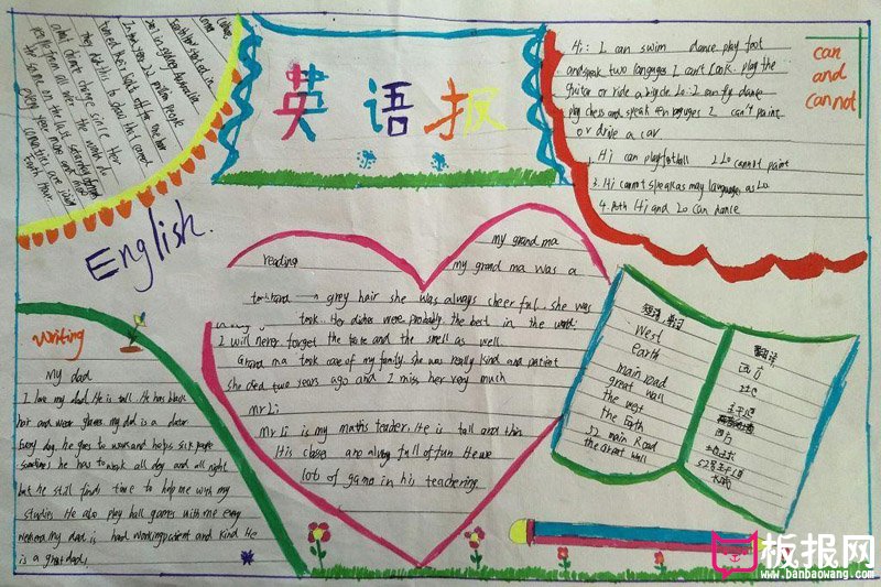 小学生英语手抄报，英语报